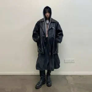 Oversized Faux Leather Jacket