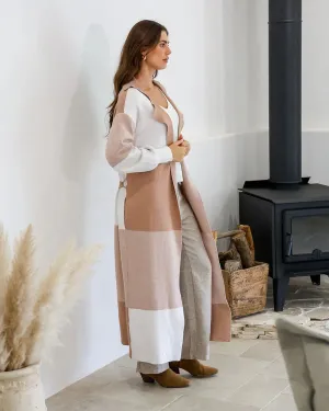 PATCHWORK KNIT COATIGAN