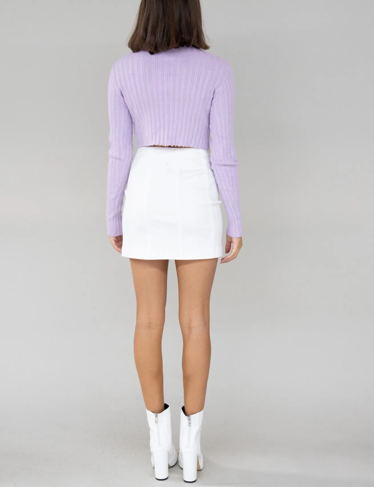 Pearl Button Long Sleeve Knit Cardigan Sweater