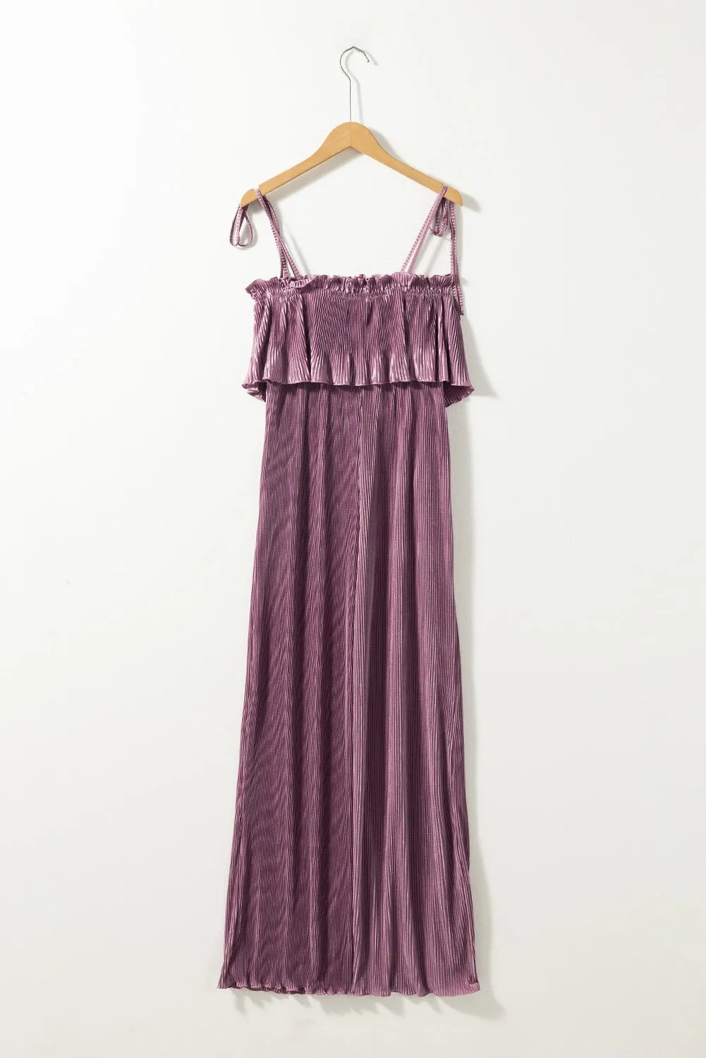 Pleated Wide Leg Jumpsuit
