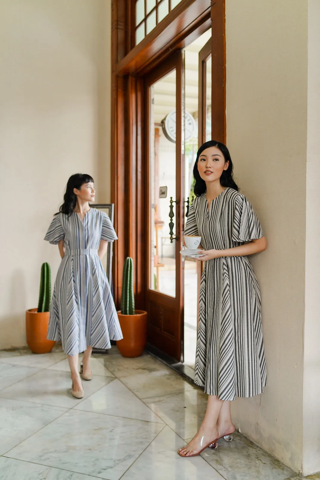 PLIEE DRESS IN BLACK FOREST