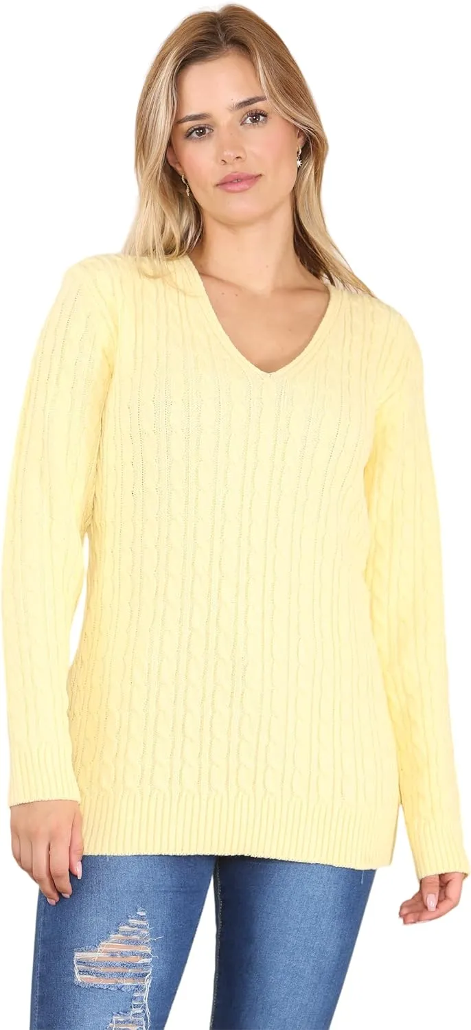 Plus Size Cable Knitted Sweater Top