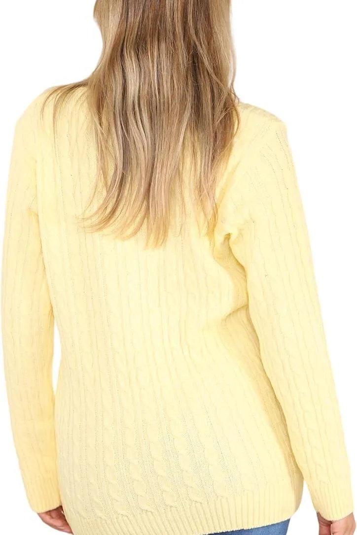 Plus Size Cable Knitted Sweater Top