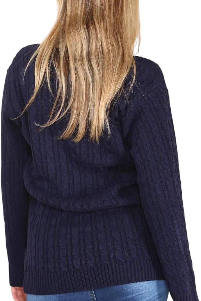 Plus Size Cable Knitted Sweater Top