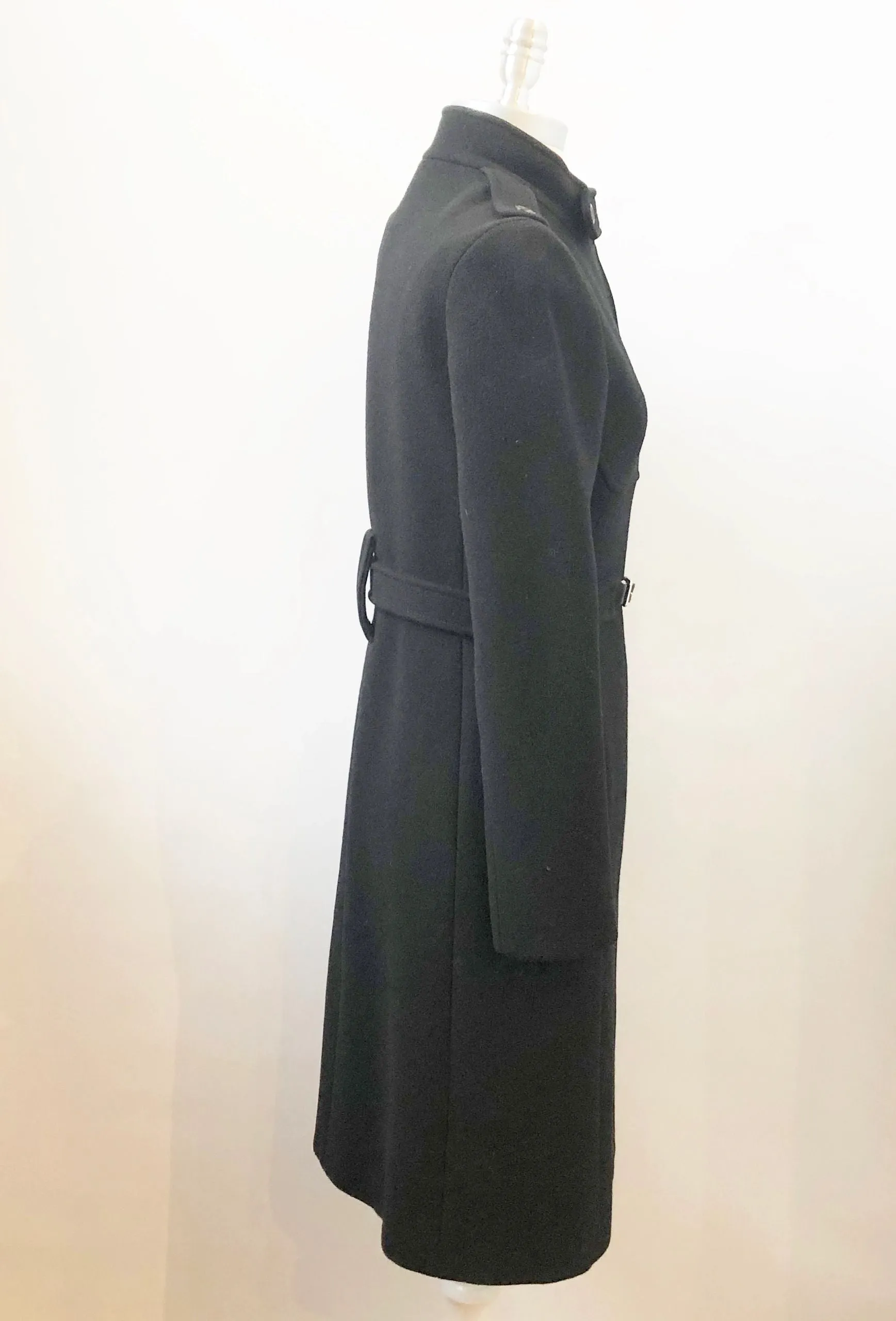 Prada Belted Wool Coat Size 40 It (4 Us)