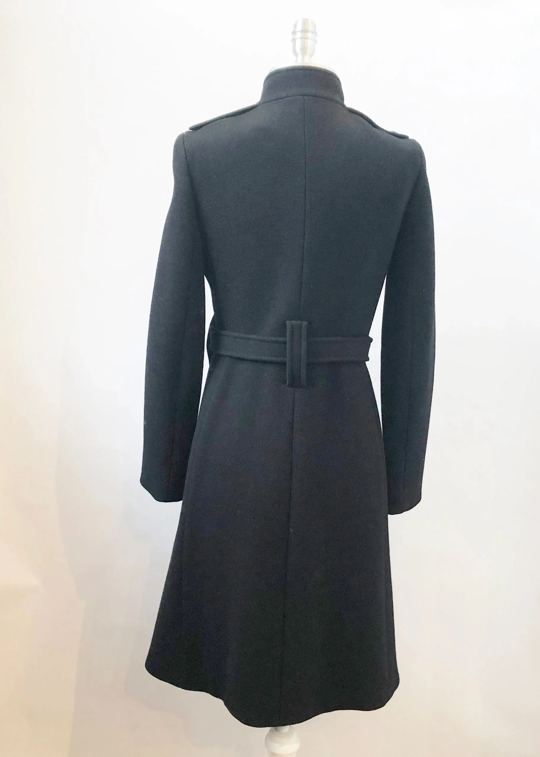 Prada Belted Wool Coat Size 40 It (4 Us)