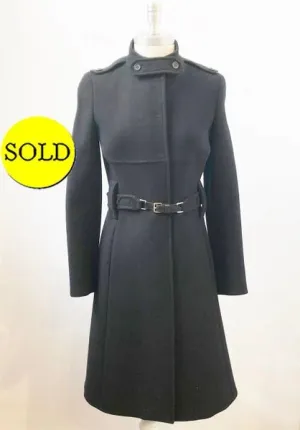 Prada Belted Wool Coat Size 40 It (4 Us)