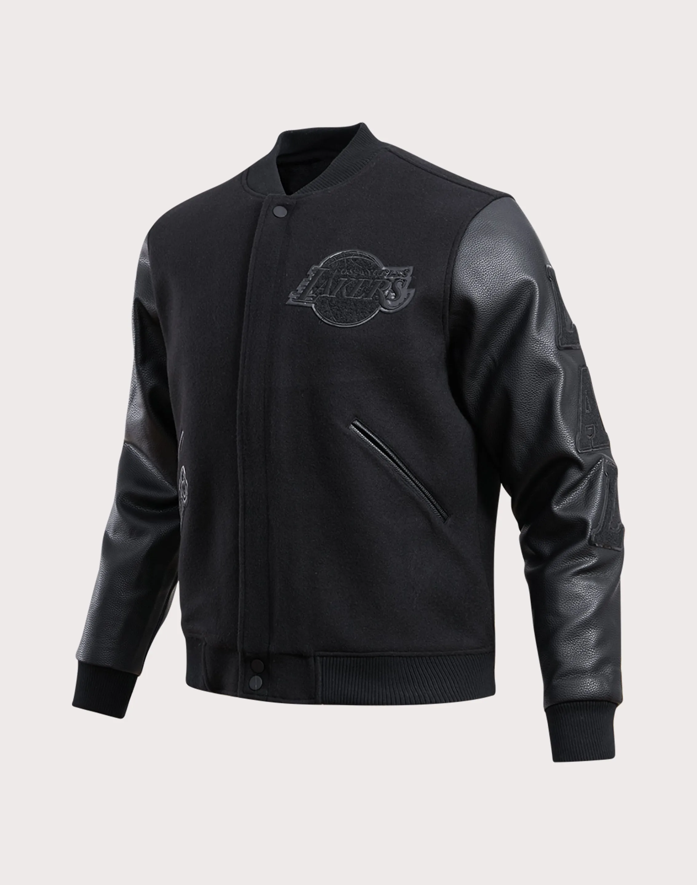 Pro Standard Los Angeles Lakers Triple Black Varsity Jacket