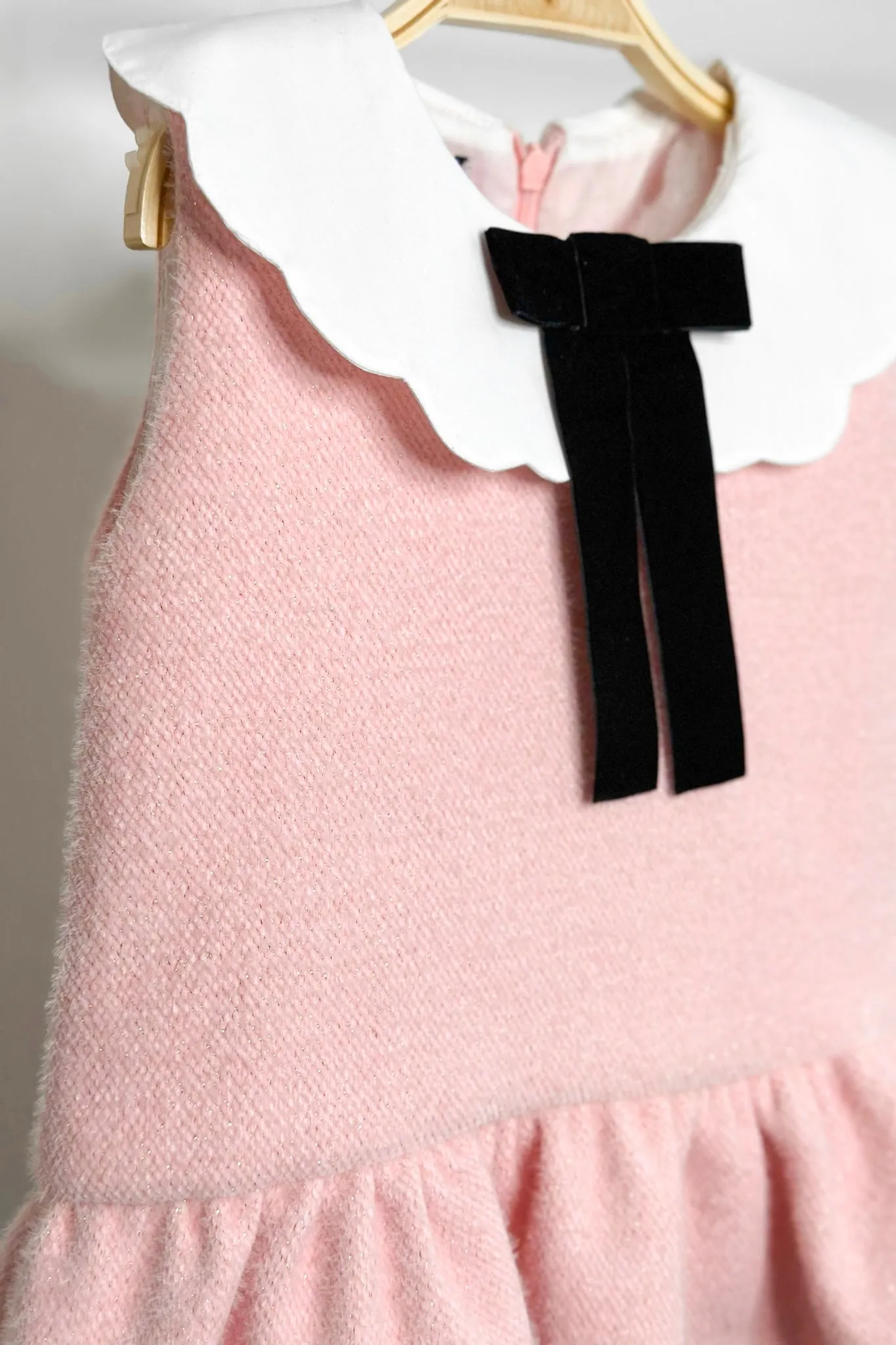 "Louisa" Sparkly Pink Drop Waist Dress