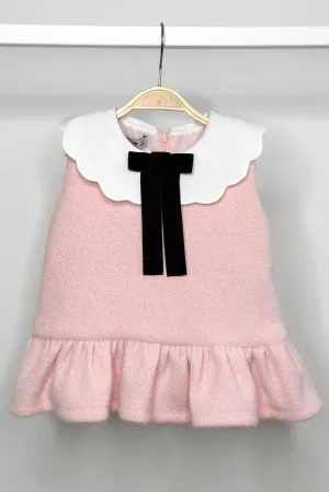 "Louisa" Sparkly Pink Drop Waist Dress