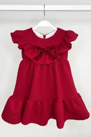 "Sylvia" Red Cable Knit Dress
