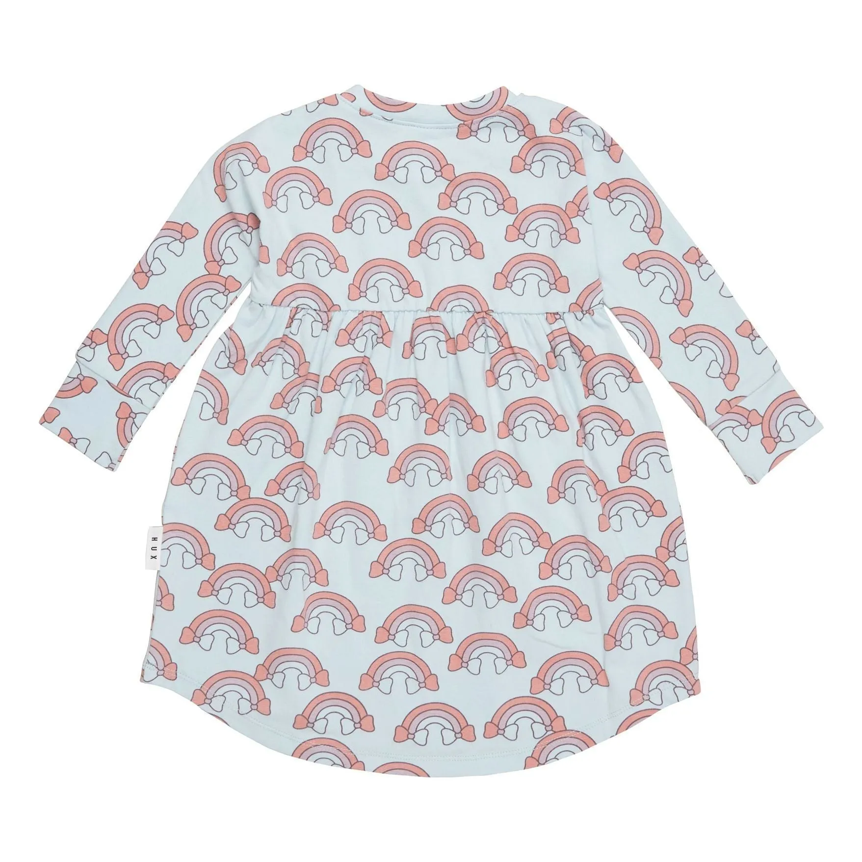 Rain Bow Long Sleeve Swirl Dress