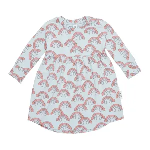 Rain Bow Long Sleeve Swirl Dress