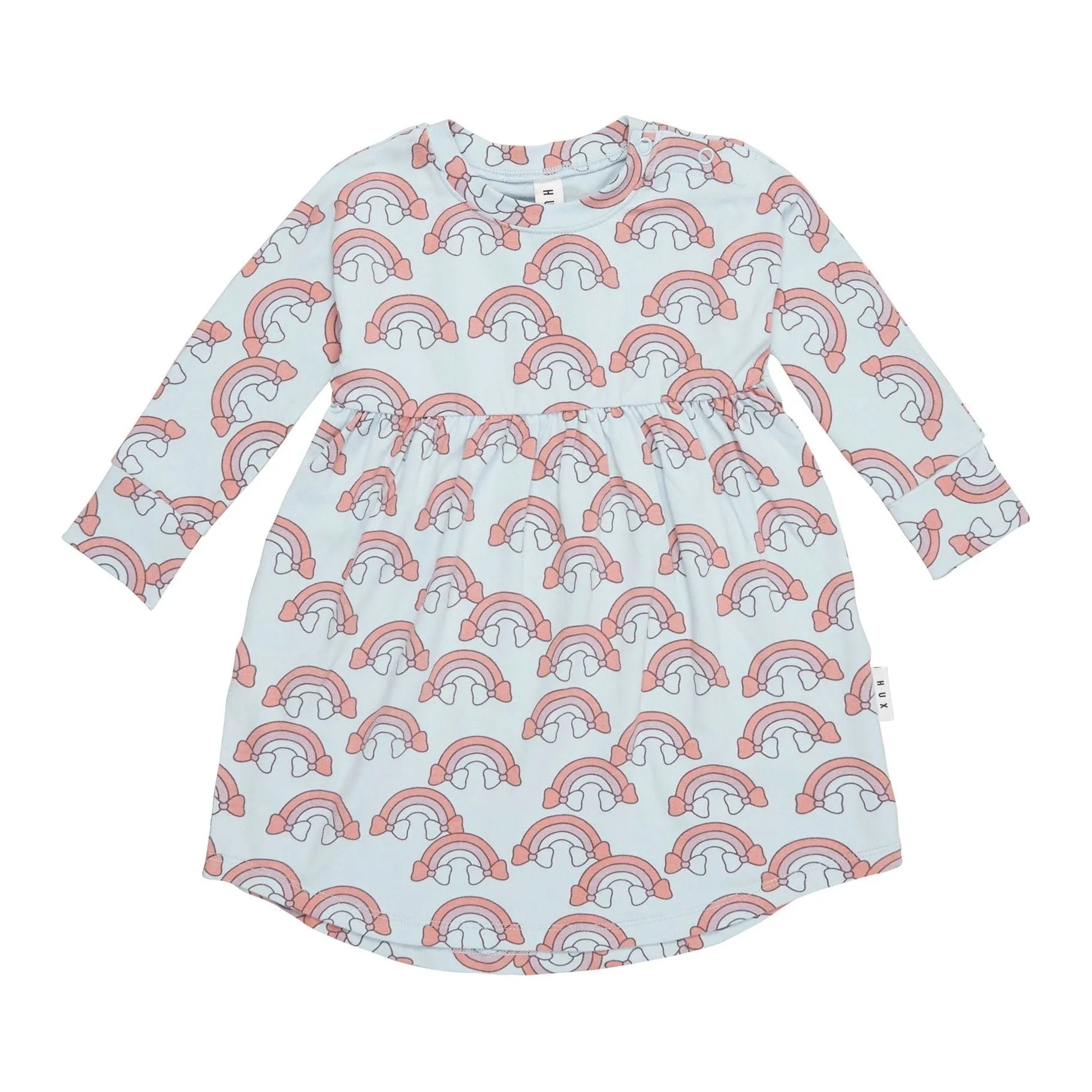 Rain Bow Long Sleeve Swirl Dress
