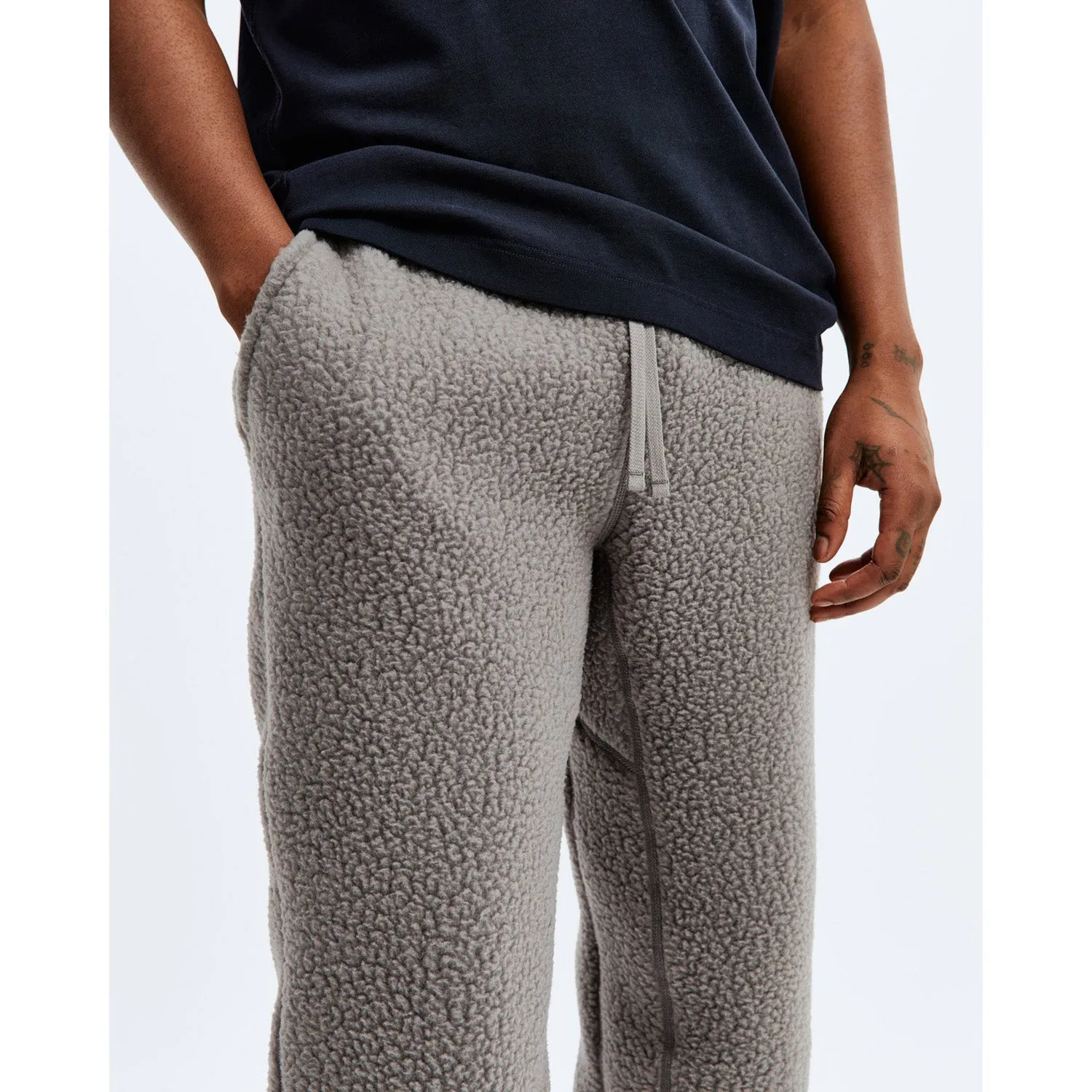 Reigning Champ Men Knit Polartec Sherpa Jogger Quarry RC-5380-QUA