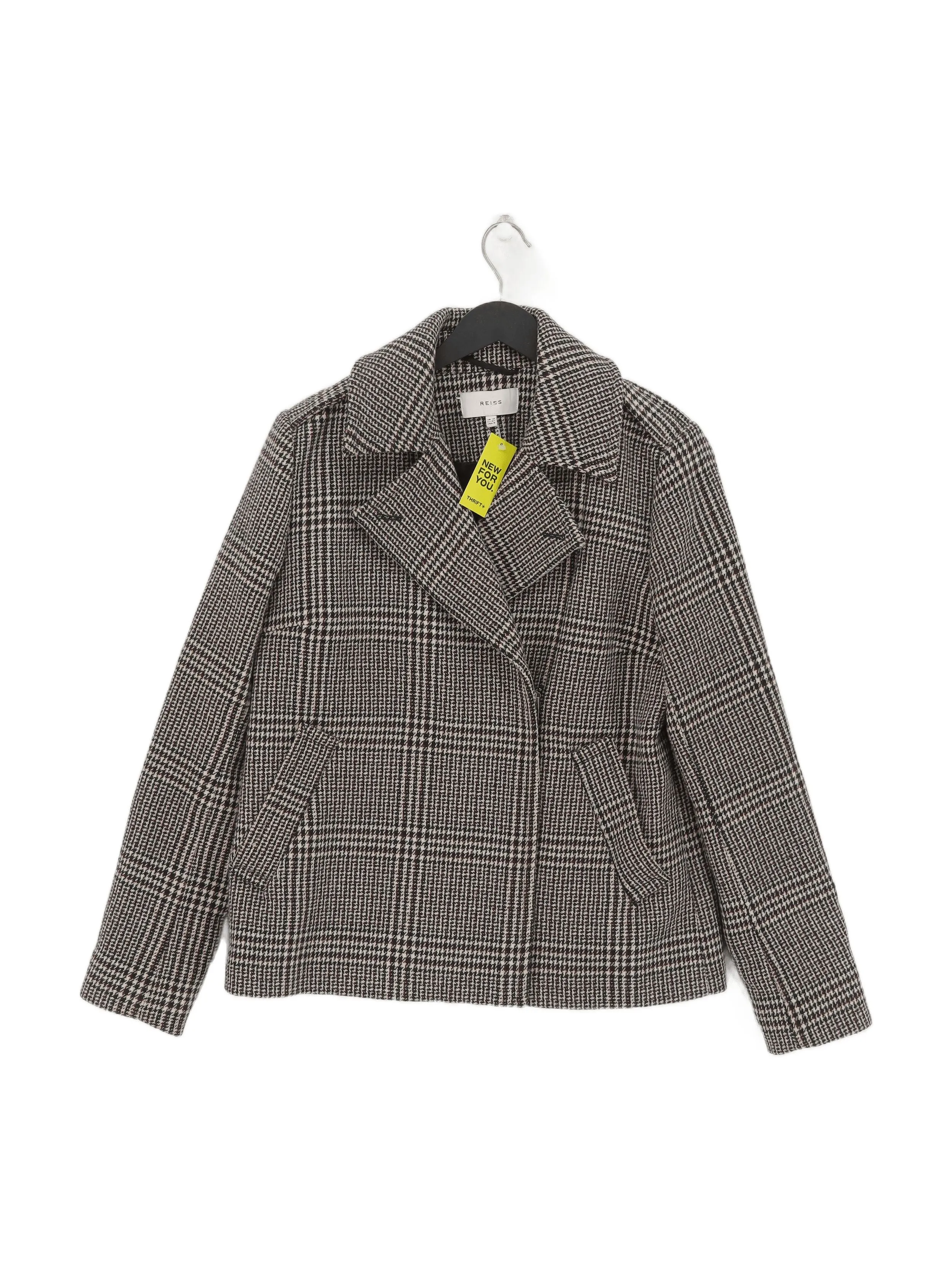 Reiss Women's Blazer UK 12 Multi Acrylic with Cotton, Polyester, Viscose, Wool