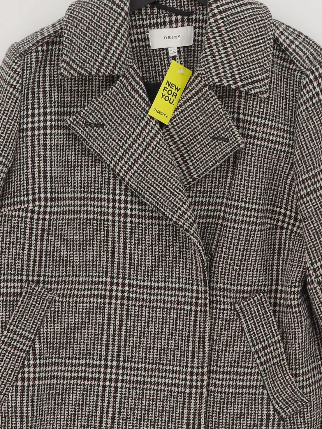 Reiss Women's Blazer UK 12 Multi Acrylic with Cotton, Polyester, Viscose, Wool