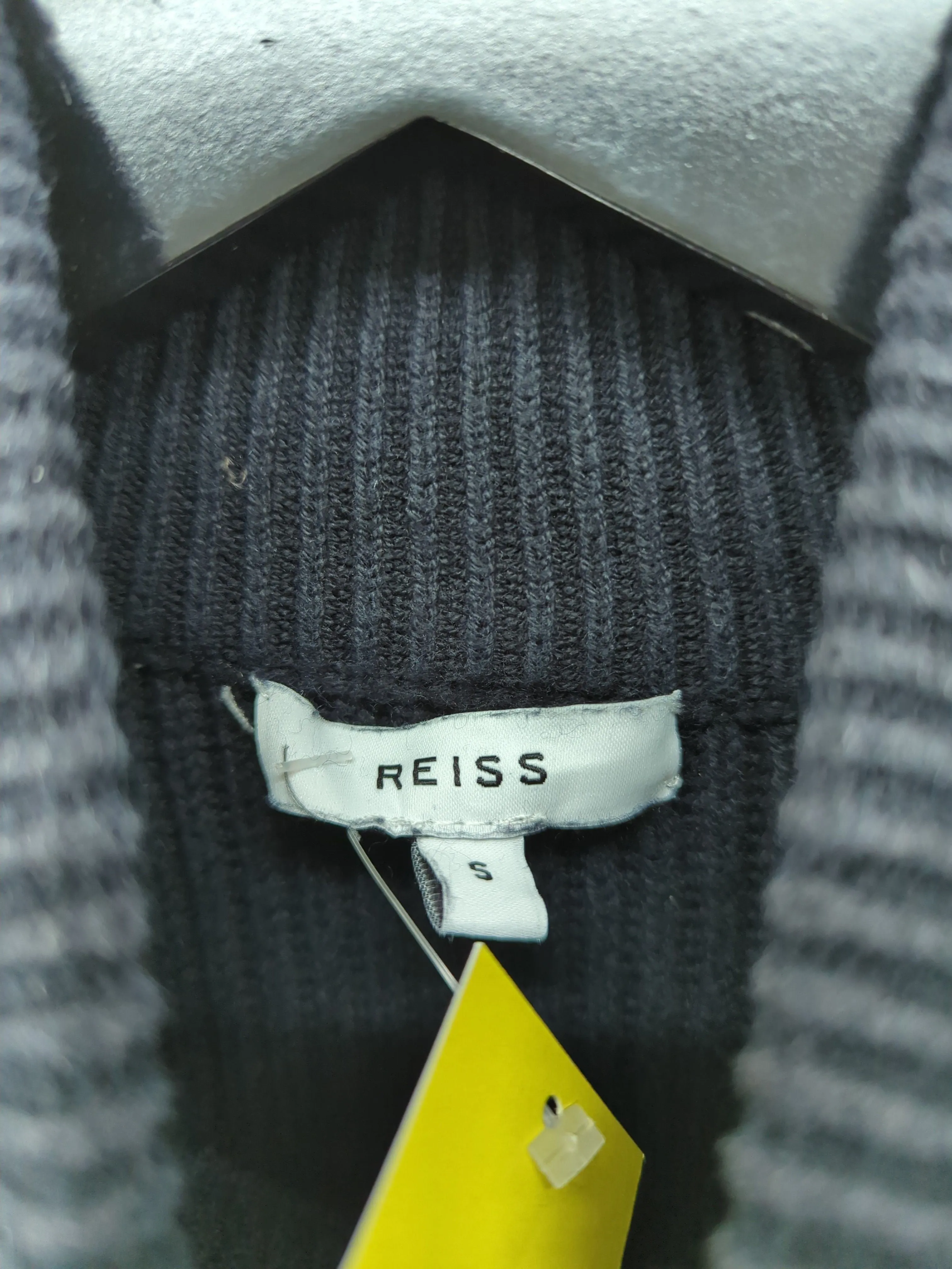 Reiss Women's Jacket S Blue Polyester with Cotton, Nylon, Wool