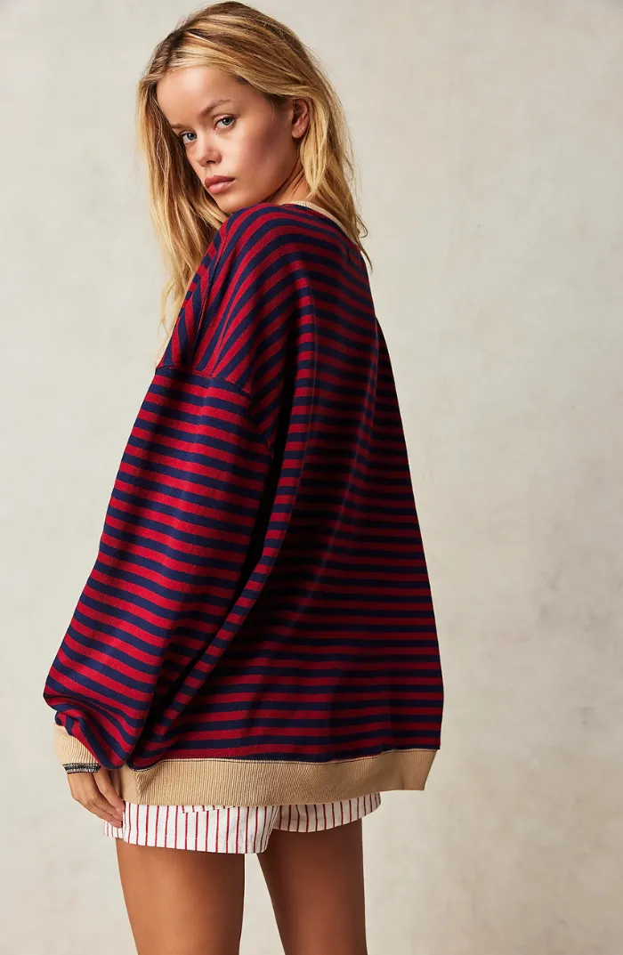 Robyn | Oversized sweater with stripes