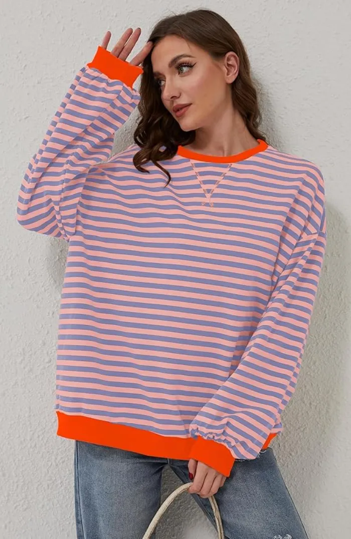 Robyn | Oversized sweater with stripes