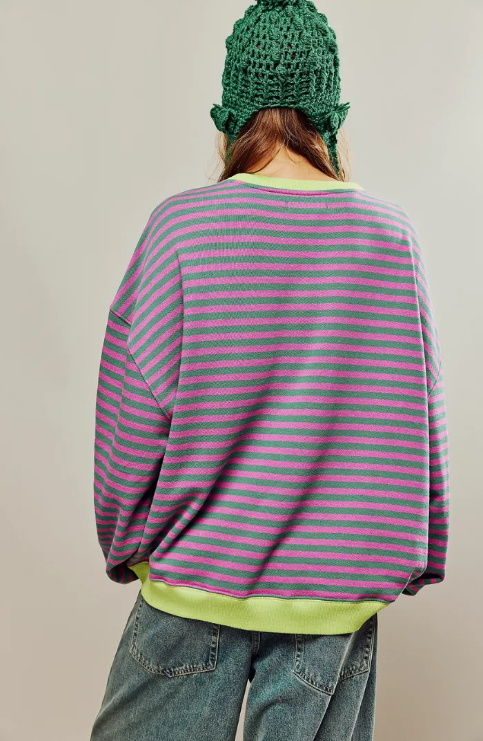 Robyn | Oversized sweater with stripes
