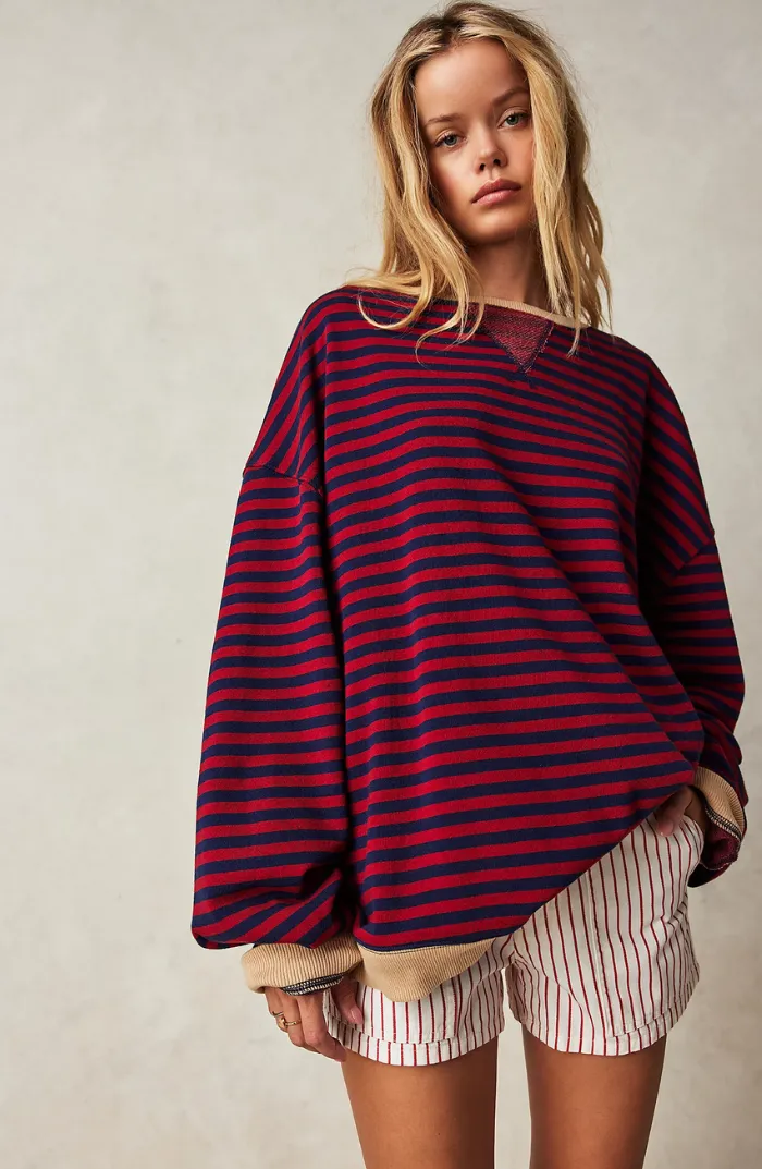 Robyn | Oversized sweater with stripes