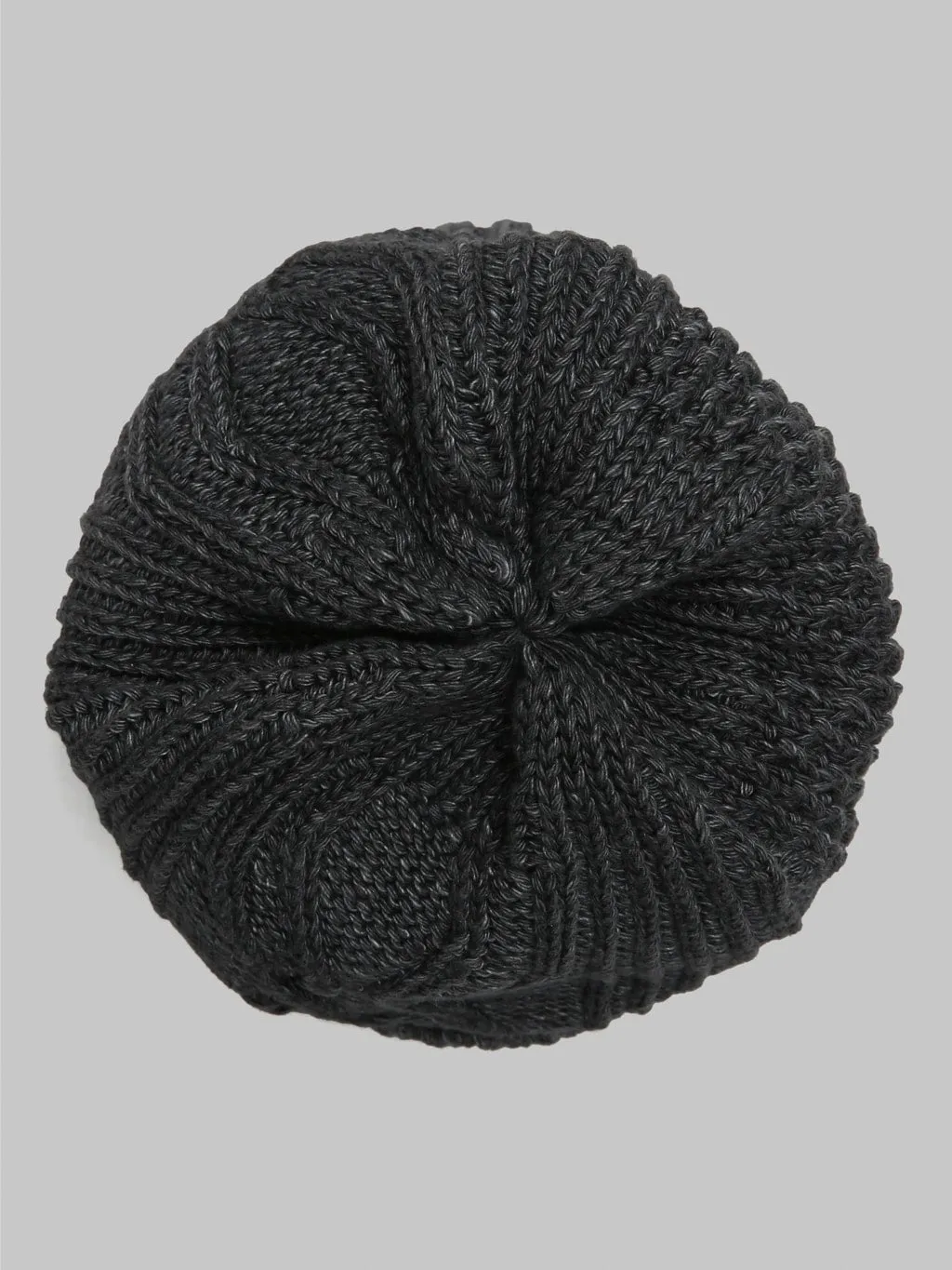 Rototo Aran Cable Indigo Watch Cap Black Denim