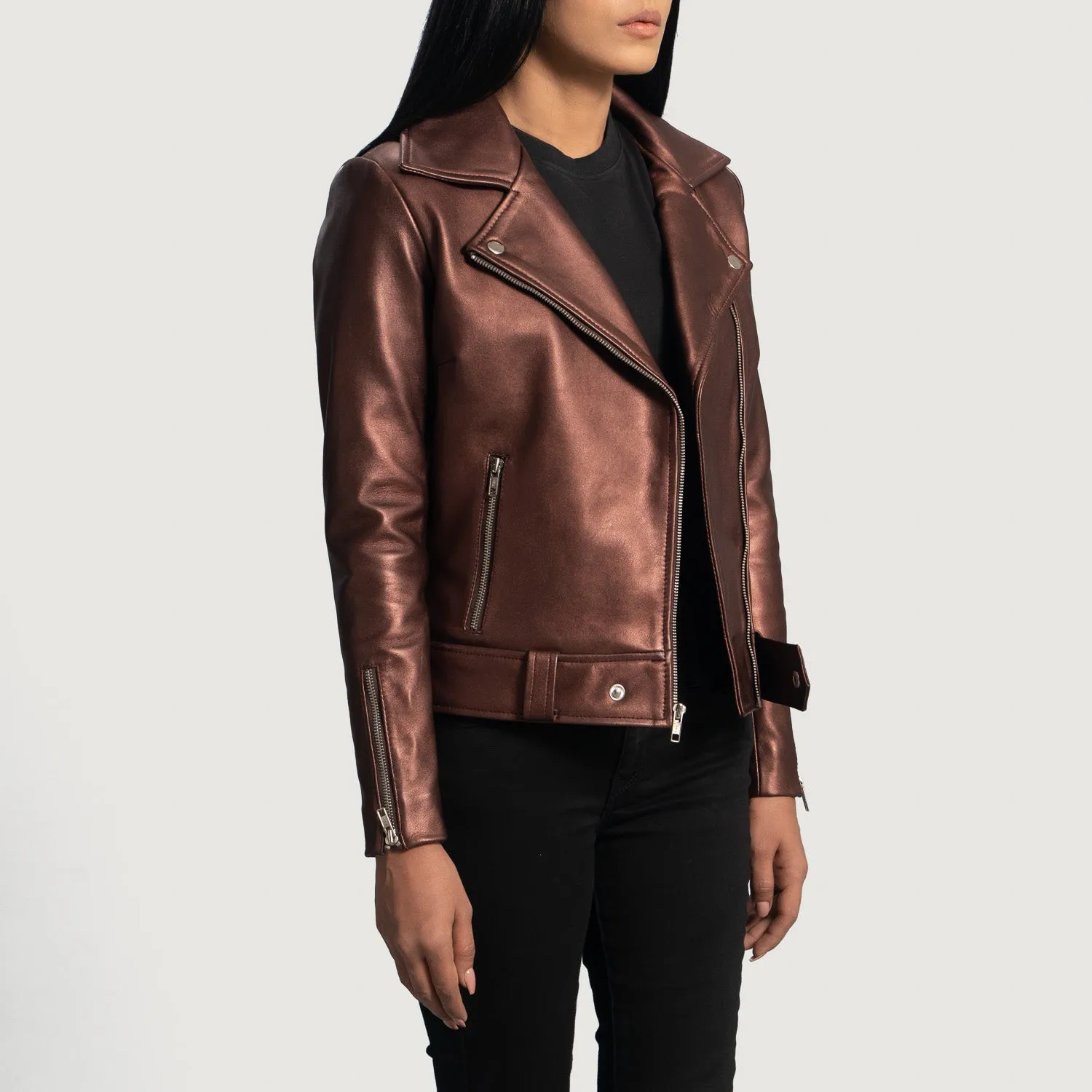 Rumi Leather Biker Jacket