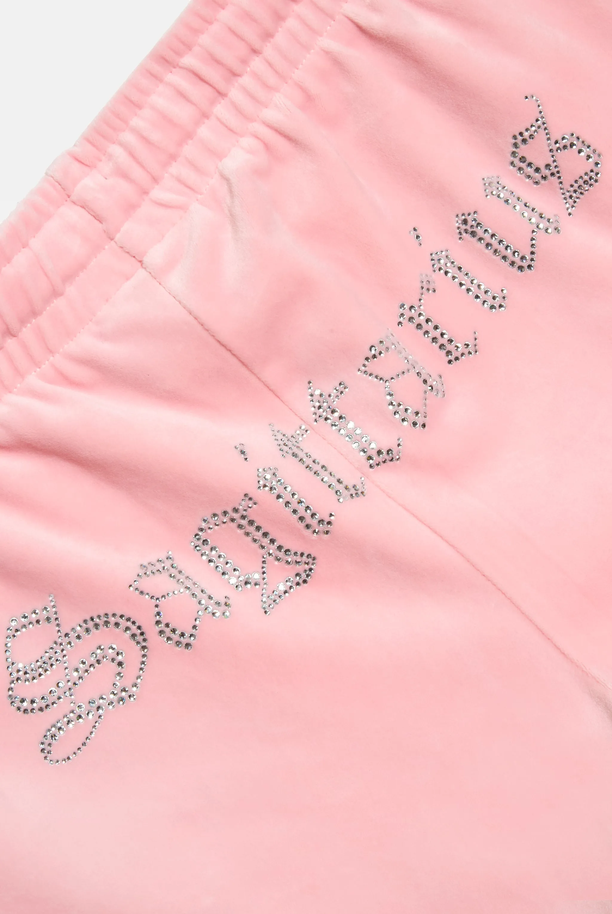 'SAGITTARIUS' JUICY PINK VELOUR DIAMANTÉ TRACKSUIT BOTTOM