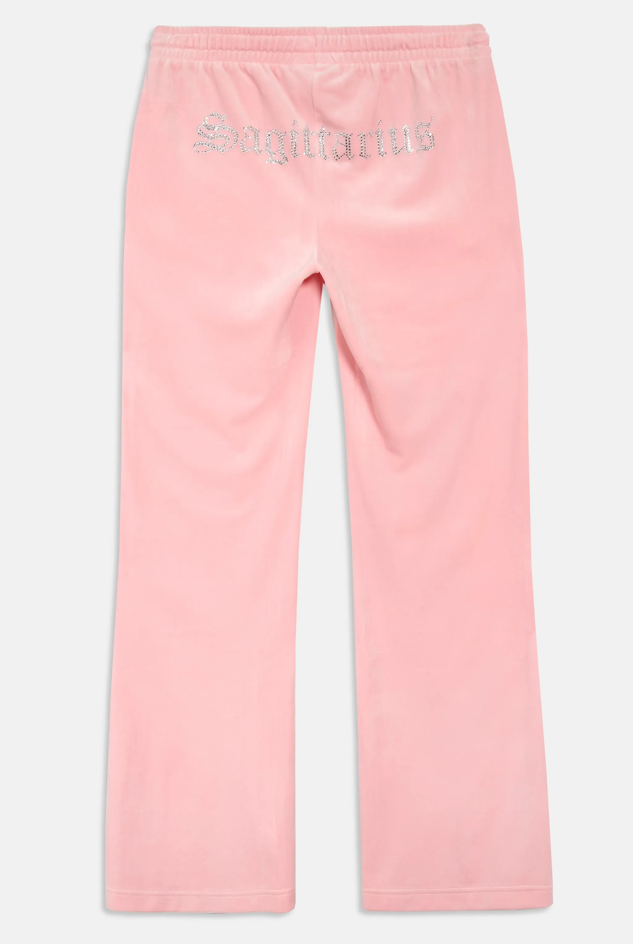 'SAGITTARIUS' JUICY PINK VELOUR DIAMANTÉ TRACKSUIT BOTTOM