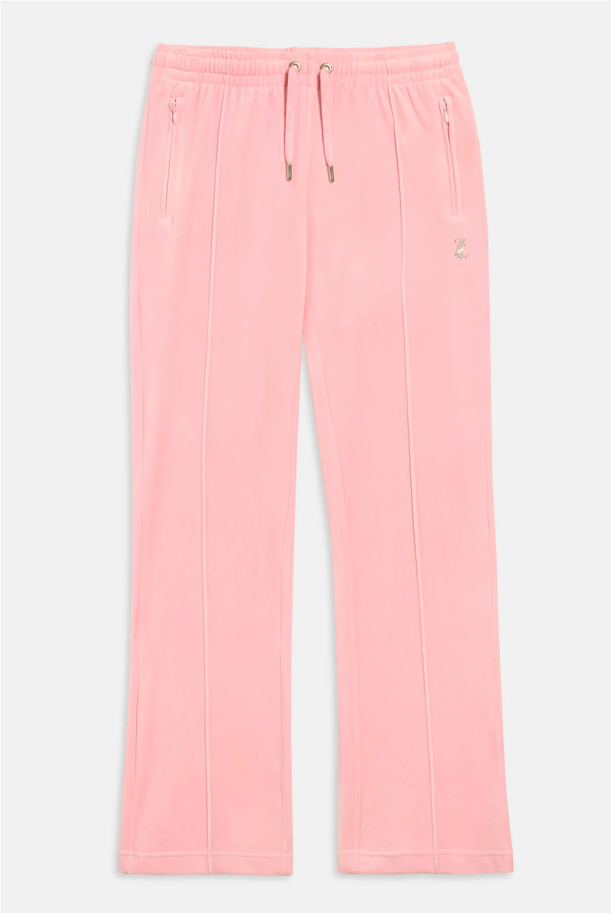 'SAGITTARIUS' JUICY PINK VELOUR DIAMANTÉ TRACKSUIT BOTTOM