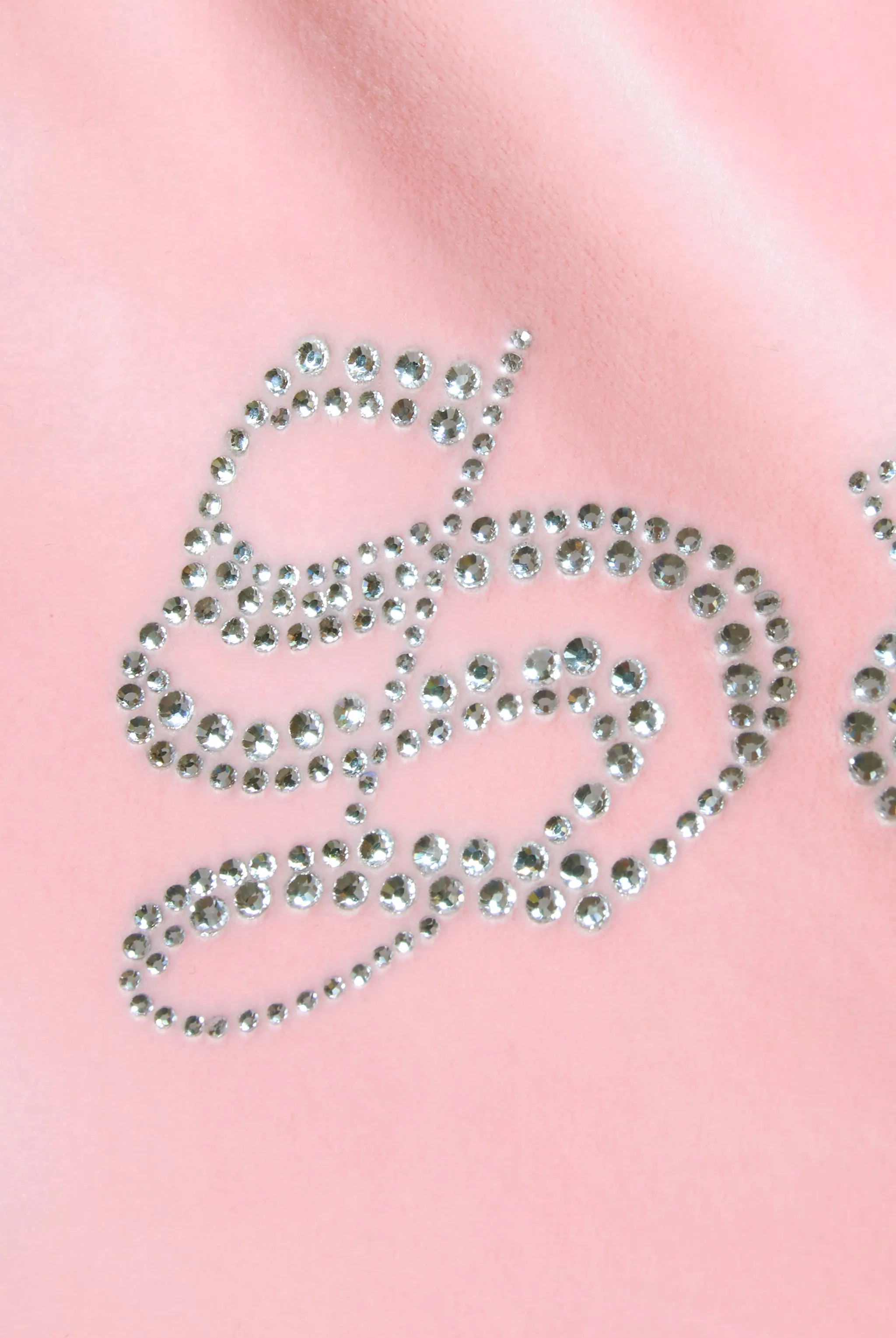 'SAGITTARIUS' JUICY PINK VELOUR DIAMANTÉ TRACKSUIT BOTTOM