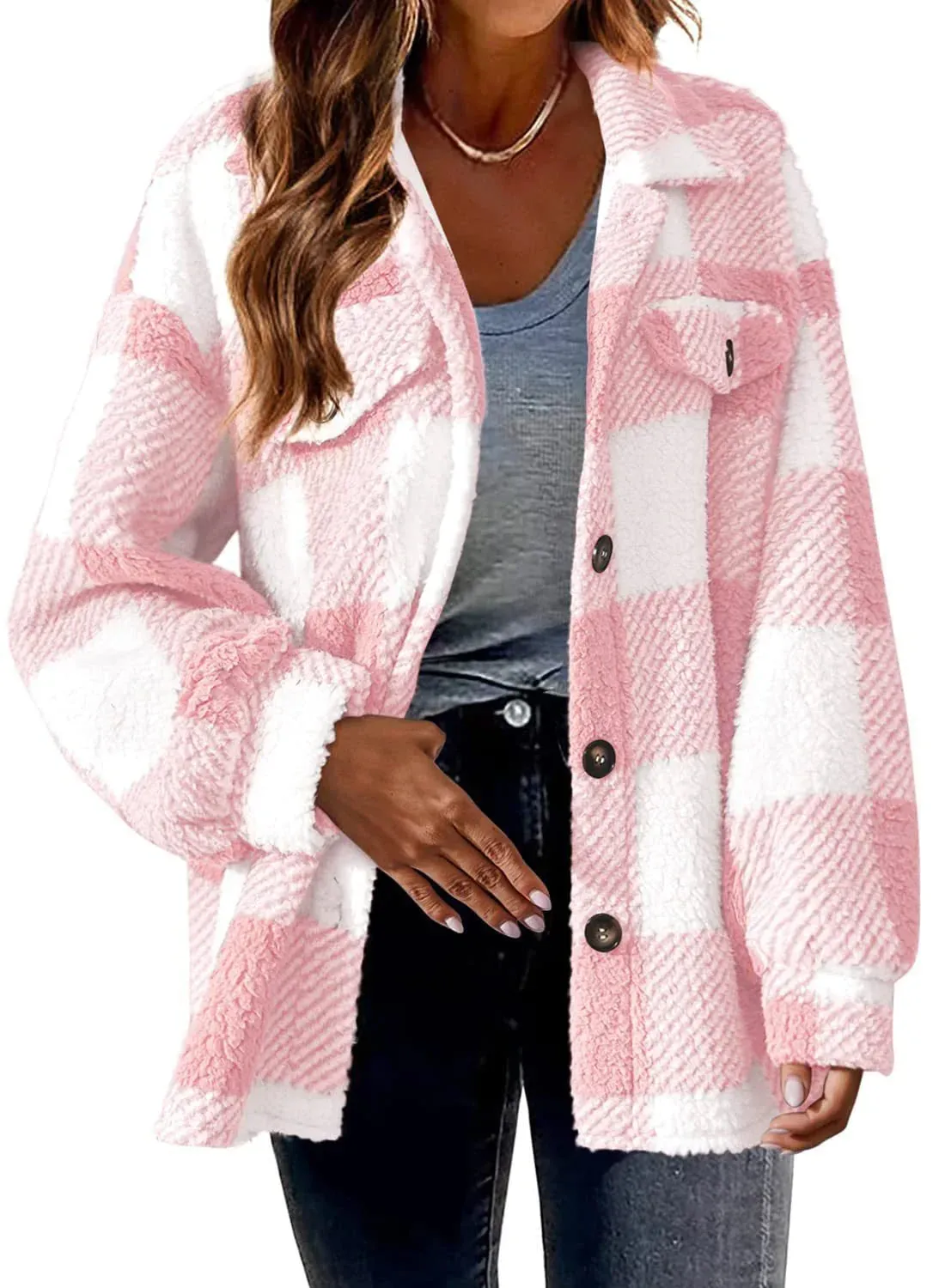 Sara™ | Plush Button-Up Jacket