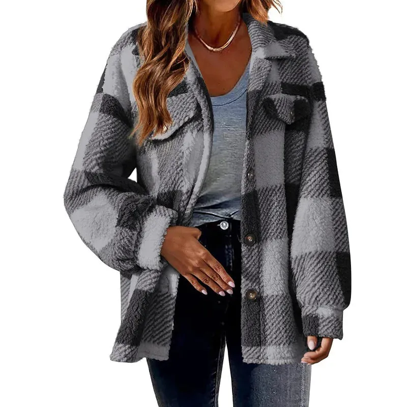 Sara™ | Plush Button-Up Jacket