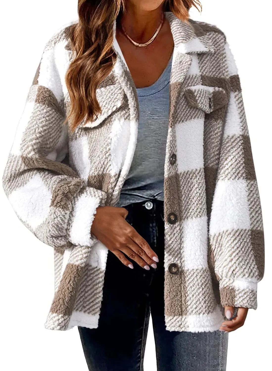 Sara™ | Plush Button-Up Jacket