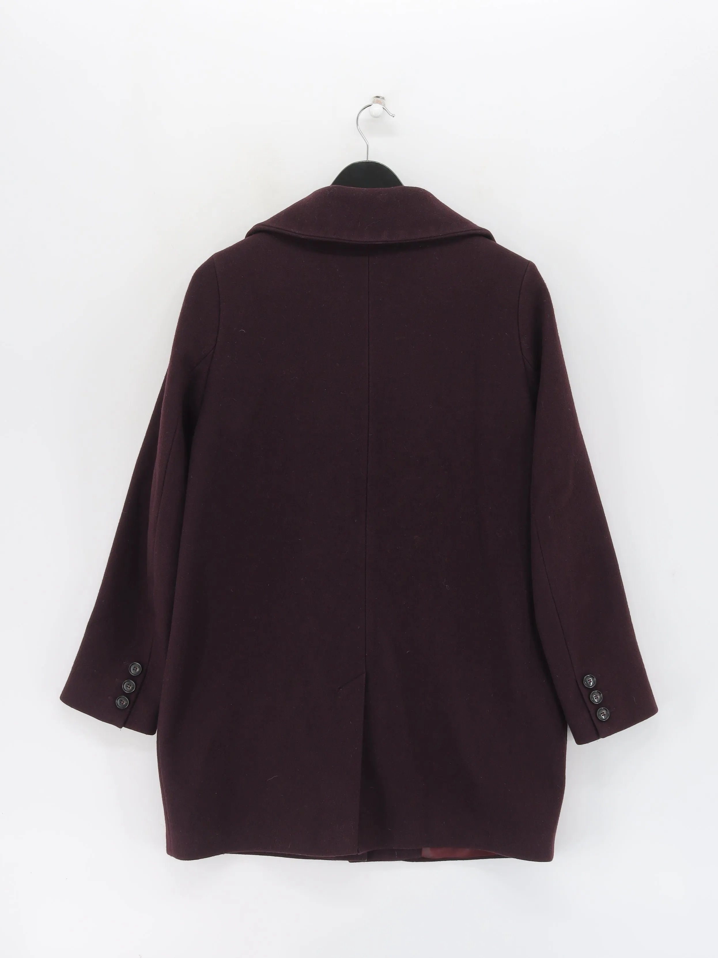 Sessun Women's Coat M Purple Wool with Nylon, Polyamide