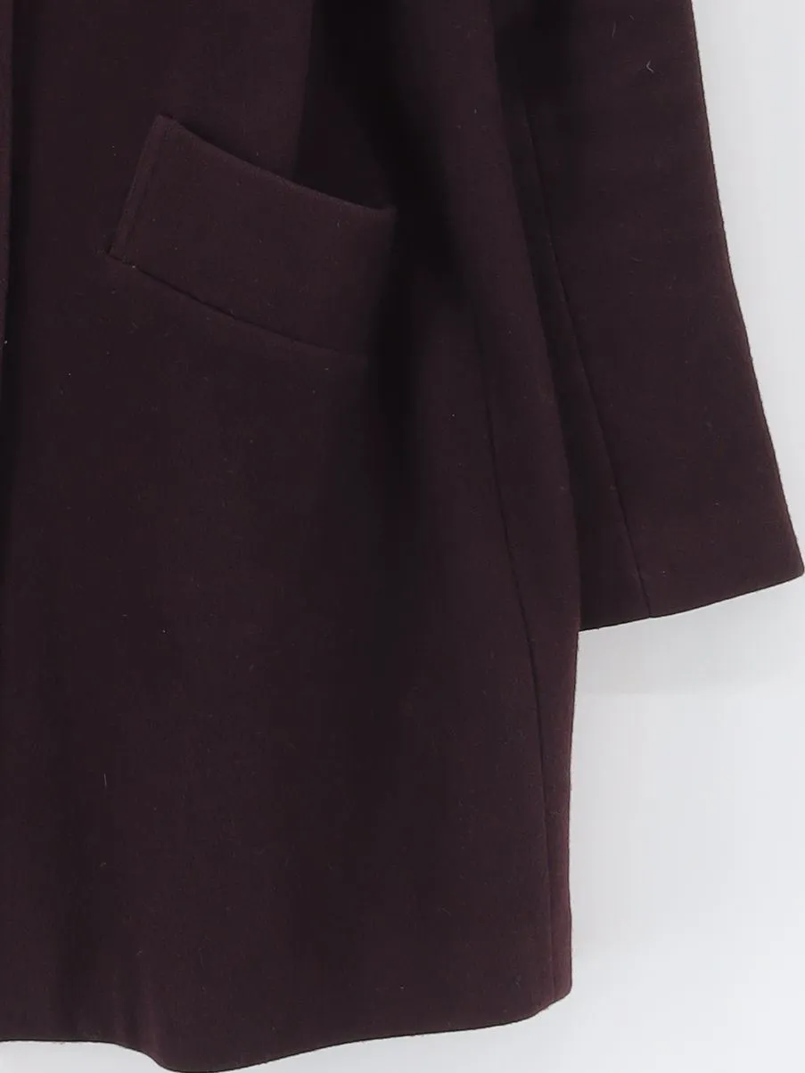 Sessun Women's Coat M Purple Wool with Nylon, Polyamide