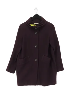 Sessun Women's Coat M Purple Wool with Nylon, Polyamide