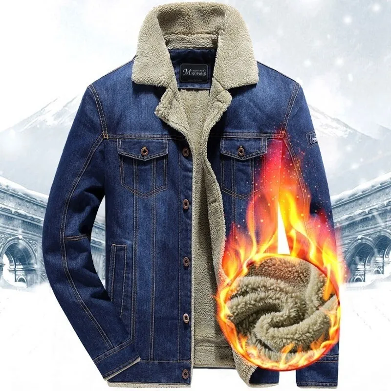 SHEEPSKIN DENIM JACKET
