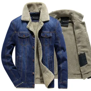 SHEEPSKIN DENIM JACKET