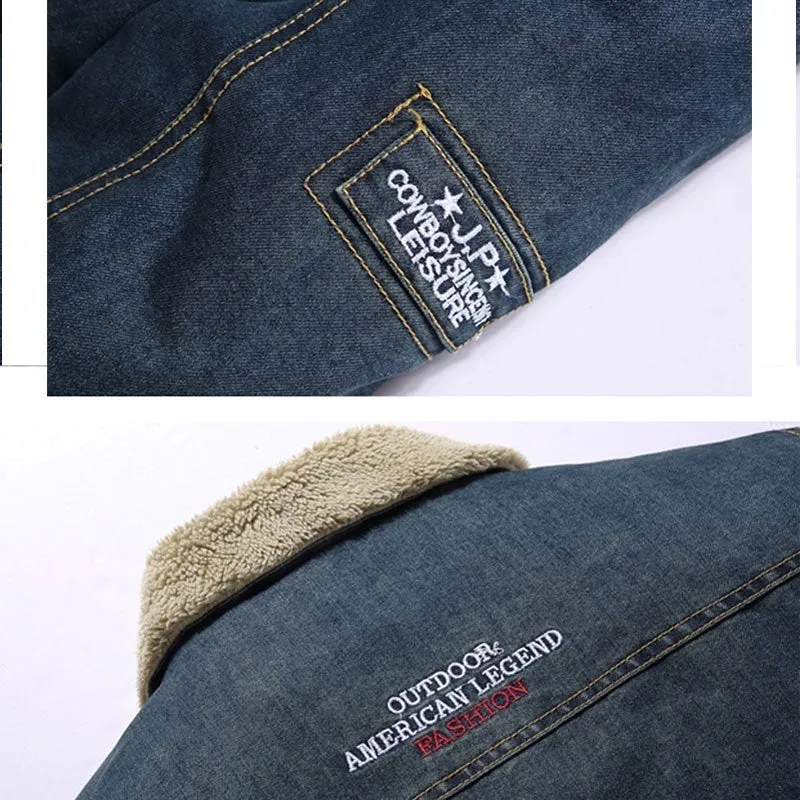SHEEPSKIN DENIM JACKET
