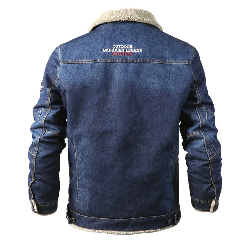 SHEEPSKIN DENIM JACKET
