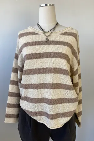 Striped Knit Sweater by For Good