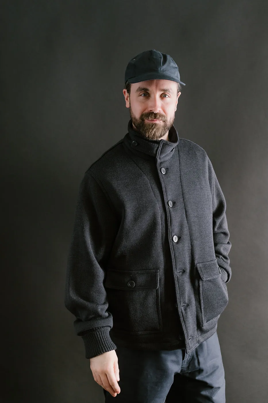 Submariner Sweater Coat - Dark Charcoal