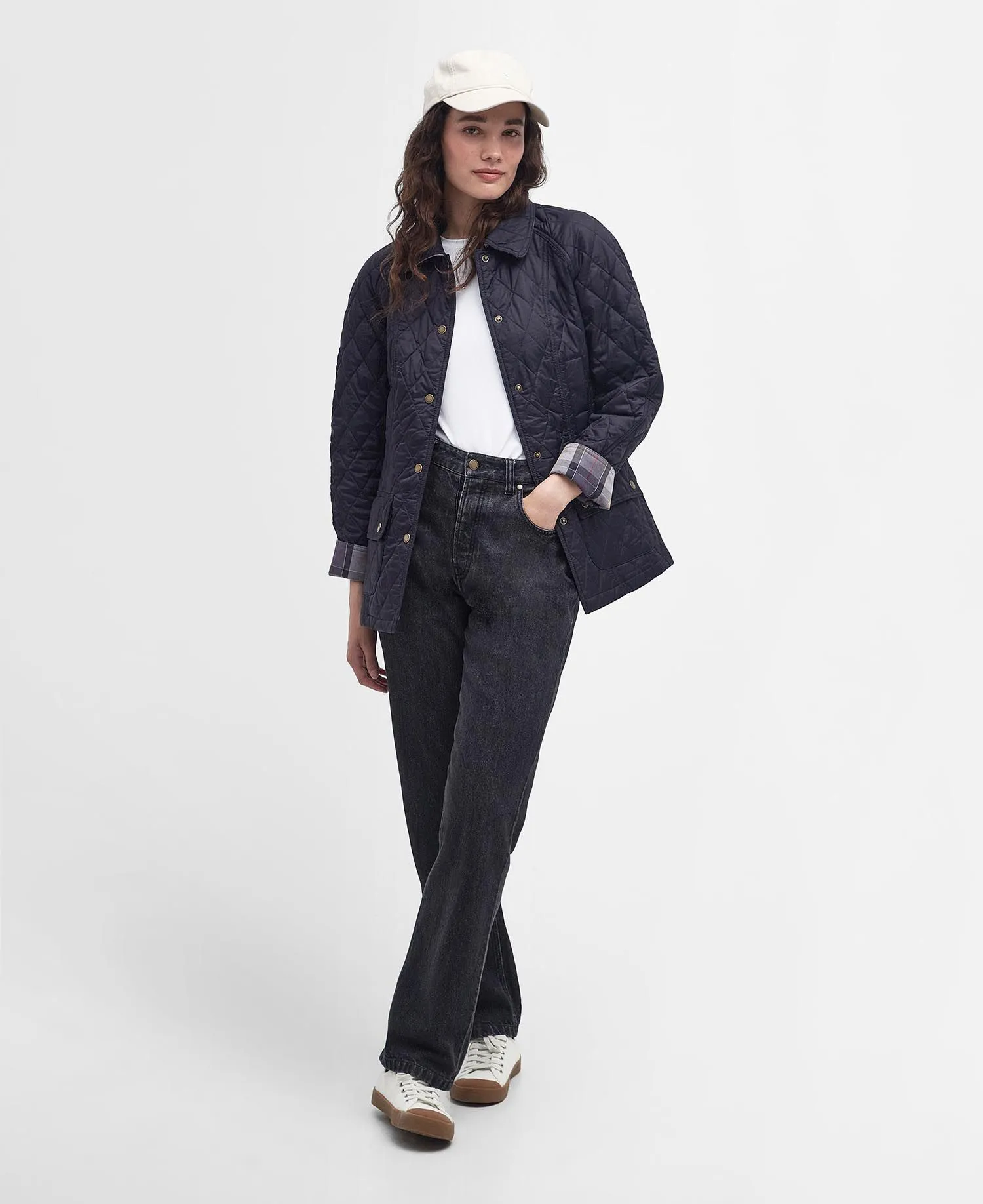 Summer Beadnell Quilted Jacket Navy