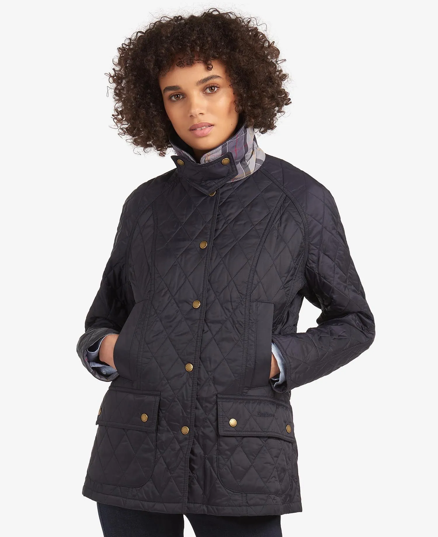 Summer Beadnell Quilted Jacket Navy