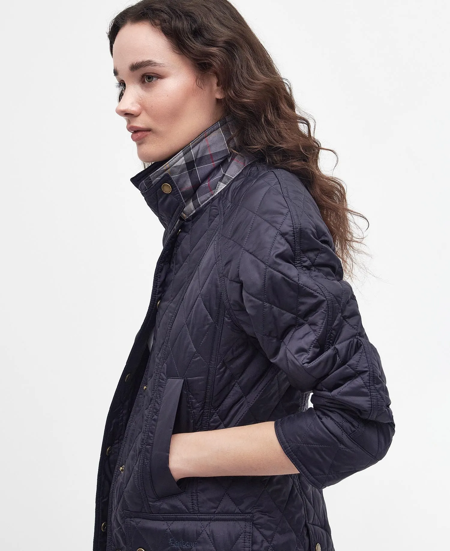 Summer Beadnell Quilted Jacket Navy