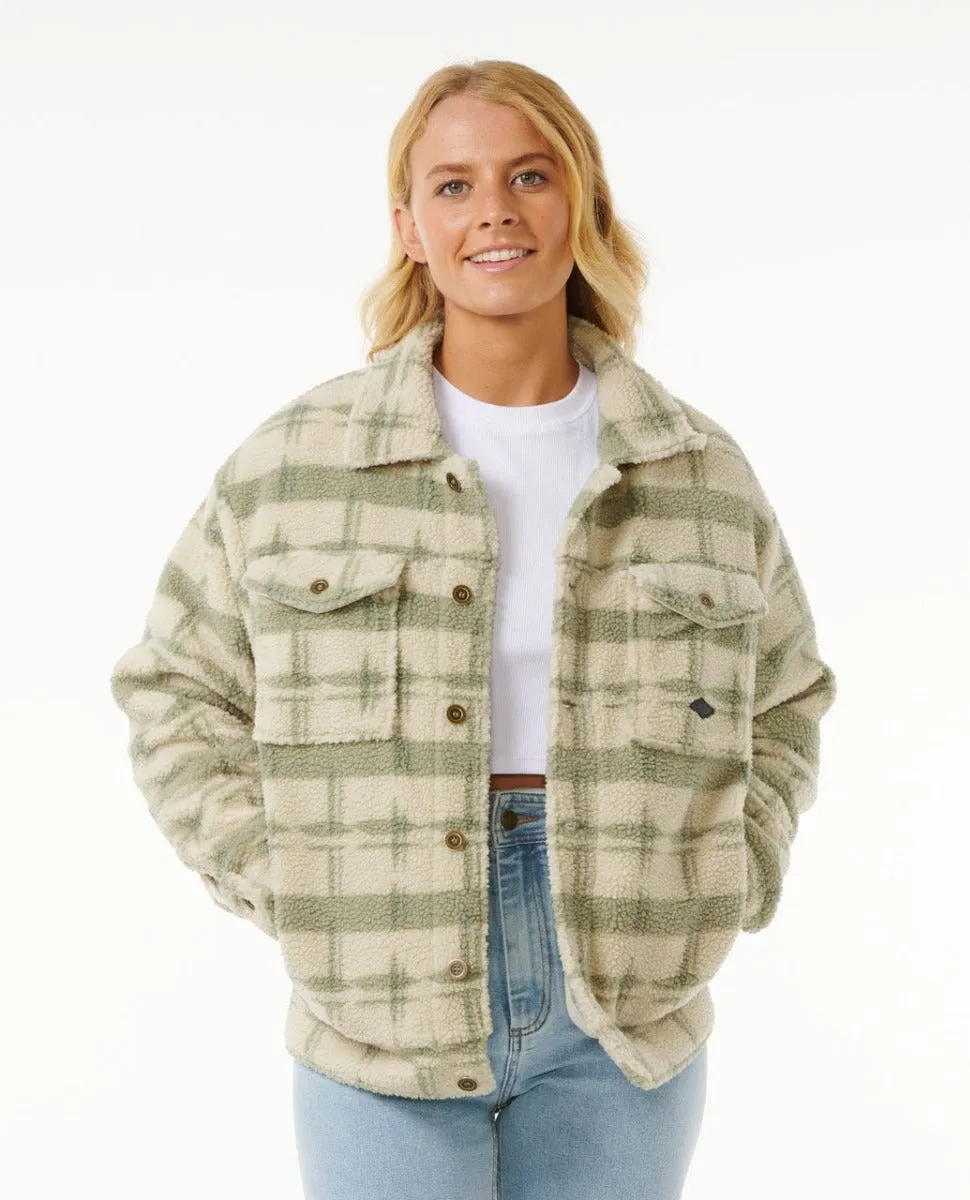 Sunrise Session Sherpa Lined Button Up Jacket