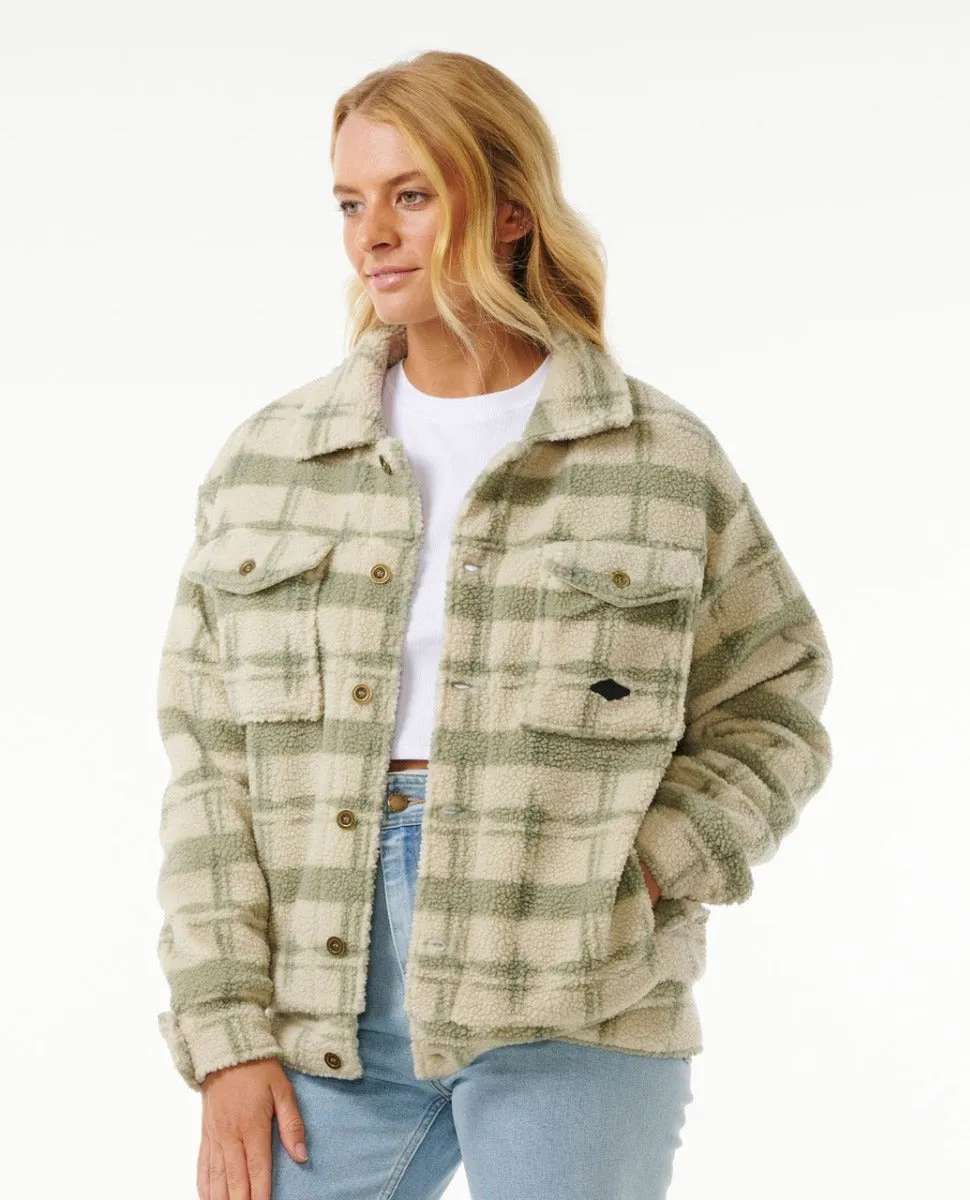 Sunrise Session Sherpa Lined Button Up Jacket