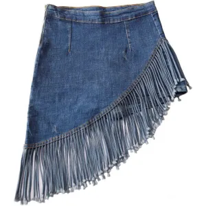 Tassel Denim Skirt – Modern & Edgy Style